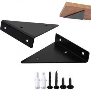 2 Pi&egrave;ces Supports D'&eacute;tag&egrave;re Flottant,Supports Tablette Flottante, Equerre Etagere Murale, Equerre Metal de &eacute;tag&egrave;re Robuste, Fixation pour Etagere