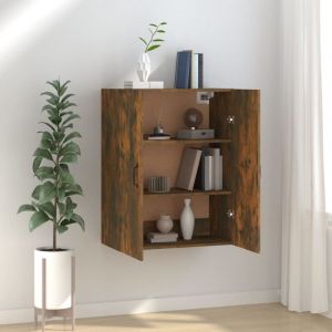 Maison Chic - Armoire suspendue Armoire de cuisine Meuble haut de Cuisine Chêne fumé 69,5x34x90 cm Bois d'ingénierie 92795