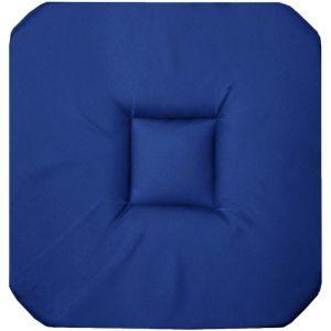 Galette de chaise 4 rabats panama indigo