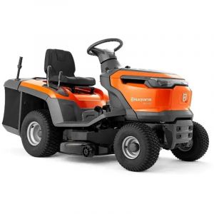 Tracteur de pelouse Husqvarna TC 112 avec sac de ramassage et entra&icirc;nement hydrostatique 95cm flatbed