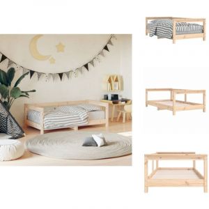 Vidaxl - Cadre de lit pour enfant 70x140 cm bois de pin massif - Lit Bébé - Lit Enfant - Cadre De Lit - Bois De Pin - Mobilier Enfant