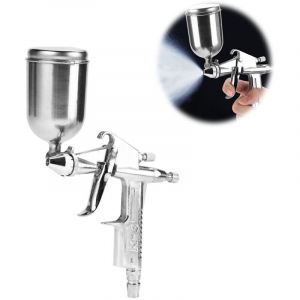 Professionnel Pistolet &agrave; Peinture Haute Pression Kit Pistolet &agrave; Pulv&eacute;risation d'Air Pistolet a Peinture Pneumatique &agrave; Alimentation par Gravit&eacute; 125 ML