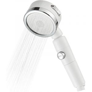 Shower Head,Tianher 360 Degree Rotating Head 3 Modes High Pressure Spa One Button Water Control Hand Held Shower Head Can Be Used As A Spray Gun