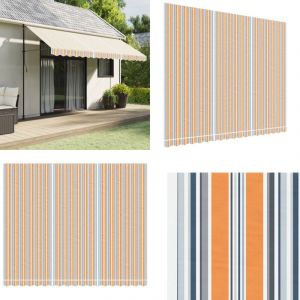 Vidaxl - Tissu de remplacement pour auvent rayures multicolores 4,5x3,5m - Toile De Store - Tissu D'auvent - Auvent De Jardin - Parasol - Couverture