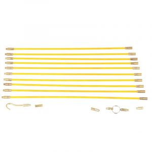 Kit de 10 tire-fils &eacute;lectriques en fibre de verre de 4 mm avec syst&egrave;me de traction et de pouss&eacute;e
