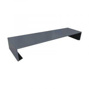Fond alu pour couvertine 15/10ème - Embout ép. 0,8 mm Couleur - Gris Anthracite - RAL 7016, Largeur - 210 mm - ALUHOME