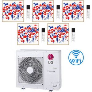 Galerie de photos du climatiseur LG Artcool R32 Penta Split Inverter 9000 + 9000 + 9000 + 9000 + 9000 BTU avec U.E. MU5R30 NOUVEAU Classe A++/A+