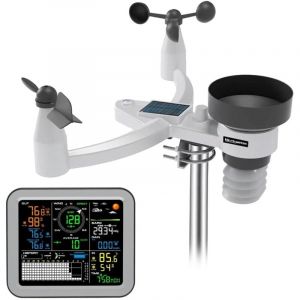 Station m&eacute;t&eacute;o sans Fil 5 en 1 for int&eacute;rieur et ext&eacute;rieur, temp&eacute;rature et humidit&eacute;, Vitesse du Vent, Direction des pr&eacute;cipitations, avec Affichage