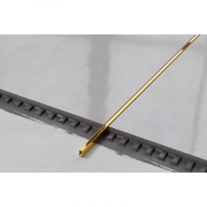 Ilcom - Profilé u de connexion rectifié en acier inoxydable pour carrelage 0.5cm x 244cm - Or brillant