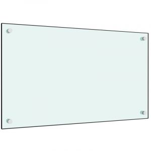 Bonnevie - Crédence Cuisine Fond de hotte - Dosseret de cuisine Blanc 70 x 40 cm Verre trempé BV410709 - Blanc
