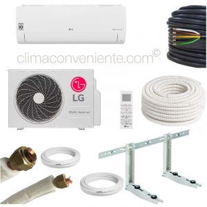 Climaconveniente - lg avec kit d'installation 5 m&egrave;tres &ndash; Mono-split 12000 btu &ndash; 3.5 kw S012ET, a++, climatiseur reversible mural split fixe - gamme
