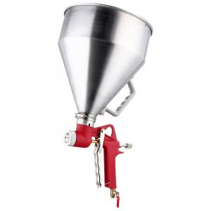 Pistolet à plâtre pneumatique, pulvérisateur de peinture, pistolet à plâtre pneumatique, pot en aluminium de 6 litres + 3 buses pour peinture de