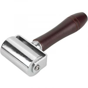 Rouleau de presse en cuir en acier au carbone 60mm rouleau de bord de travail coll&eacute; pour outil de presse en cuir maroquinerie artisanat pour cuir