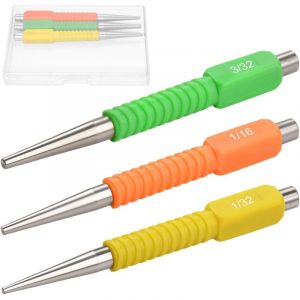 3 pi&egrave;ces comprenant un poin&ccedil;on &agrave; clous, un enfonce-clou de 1/32", 1/16" et 3/32", un jeu de clous et un poin&ccedil;on central. Outil de pose de clous &agrave;