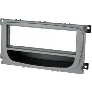 Adnauto - Facade Autoradio FA213C compatible avec Ford C-Max Focus Galaxy Mondeo S-Max ap07 - argent - avec vide-poche