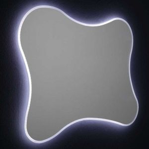 Kiamami Valentina - Miroir Biseaut&eacute; + Cadre R&eacute;tro&eacute;clair&eacute; Avec Led 120X90