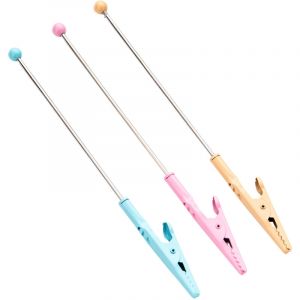 Pince crocodile multicolore en fil m&eacute;tallique, pince m&eacute;mo en m&eacute;tal, pince crocodile &agrave; longue queue, pince photo, pince &agrave; cartes, accessoires de