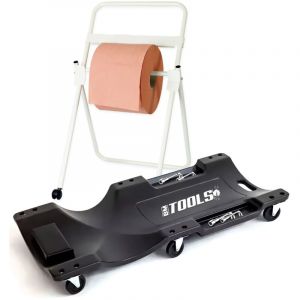 Chariot de visite BM TOOLS M&eacute;canicien Garagiste, pour vidange v&eacute;hicule, roulettes pivotantes avec D&eacute;vidoir de papier