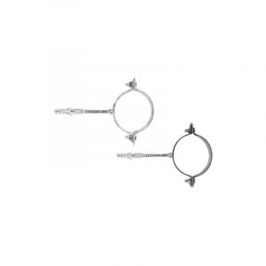 Capaldo - collier pour tuyau de descente rond galvanisA Tuyaux de gouttiA res de 80 mm