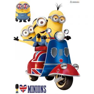 Imagicom - Stickers geant Bob Kevin Stuart sur Vespa Les Minions