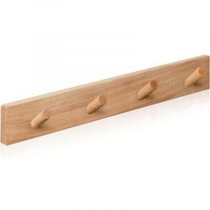 Porte Manteau Mural Bois - 4 Crochets &ndash; Pat&egrave;re Murale &ndash; Porte Manteau Mural Design pour Entr&eacute;e, Salle de Bain, Enfant, Chambre