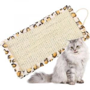 Bearsu - Tapis à gratter pour chat 40 x 20,5 cm Tapis à gratter en sisal Tapis à gratter pour chat léopard Tapis à gratter pour chat léopard Tapis de