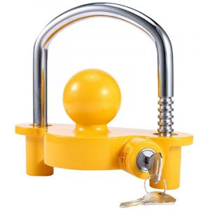 Antivol de remorque avec anneau Cadenas de s&eacute;curit&eacute; pour Caravane Entr&eacute;e de t&ecirc;te d&rsquo;attelage de 50 mm