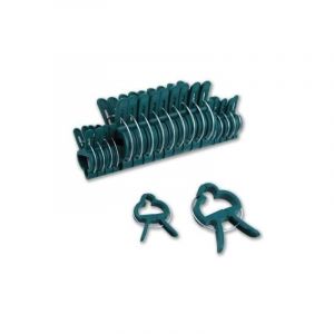Basetbl - Clips pour Attacher Les Plantes: 20 Clips Vert pour Plantes- Aide à l'escalade des Plantes grimpantes sur tuteur Spirale ou Piquet Bambou