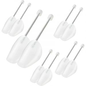 Lot de 5 Paires Embauchoir Chaussures Homme,Transparent,Embauchoirs &agrave; Chaussures &agrave; Longueur R&eacute;glable,Embauchoir avec Ressort Spirale,Adaptable