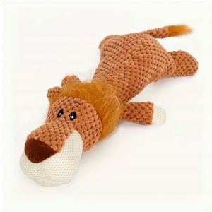 Jouet &agrave; m&acirc;cher pour chien, peluche lion mascotte pour grand chien 40 cm, pitbull robuste