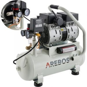 Sans Huile Compresseur à Air Comprimé Compresseur d'air 500 w 12 l - Arebos