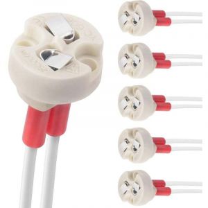 Base &agrave; deux broches, G4, GU5.3, G6.35, GY6.35, GX5.3 MR16, GZ4 MR11, support de lampe &agrave; corps en c&eacute;ramique &agrave; douille halog&egrave;ne (6 pi&egrave;ces)