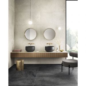 Stone By Stone - Grès cérame - lavaredo - Anthracite - 20x20 - Antidérapant - (1,16 m²)