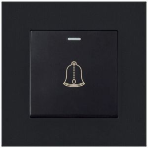 Bouton de sonnette ext&eacute;rieur, interrupteur de sonnette 220-250V avec panneau en verre tremp&eacute;. Ce bouton poussoir de carillon &eacute;tanche fonctionne sans