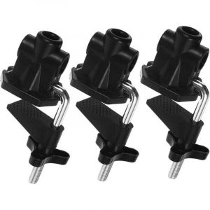 Lot de 3 pinces de fixation pour lampe de table - Support de lampe de bureau et &eacute;tau universel - Base fixe - Clip de fixation en alliage - Support de