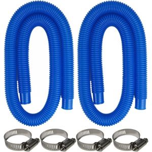 Lot de 2 tuyaux de rechange pour pompe de piscine, tuyau de rechange pour filtre de piscine hors sol, compatible avec les pompes de filtration Intex