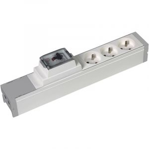 Legrand - Bloc nourrice équipé de 3 prises 2P+T avec 1 disjoncteur différentiel Ph+N 16A 30mA à câbler 073413