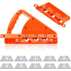 Rabot Placo pour Plaque de Pl&acirc;tre Polyvalent Rabot Placo a Main Araseur De Chant a 45&deg; et 60&deg; Outil De Coupe pour Plaques De Pl&acirc;tre Plaques de Li&egrave;ge