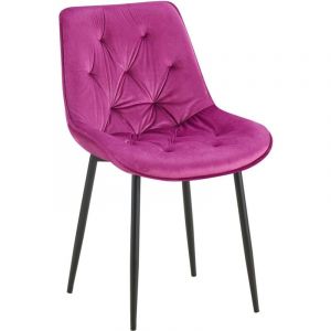 CLP - Chaise de salle à manger Wallace velours Violet