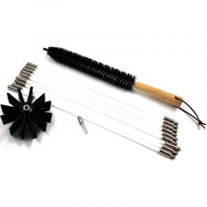 Kit de brosse de nettoyage de chemin&eacute;e, brosse pour conduits de radiateur et de s&egrave;che-linge, syst&egrave;me professionnel de nettoyage de tuyaux de chemin&eacute;e
