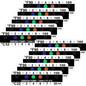 40 bandelettes de temp&eacute;rature autocollantes pour analyse d'urine, 90 &agrave; 100 degr&eacute;s Fahrenheit, thermom&egrave;tre adh&eacute;sif pour bouteille