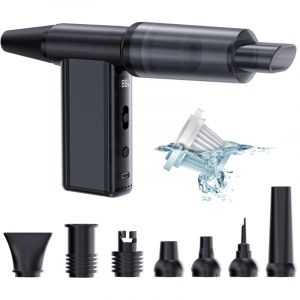 Souffleur Air Comprimé, 130000 TR/Min de Pulvérisation d'Air Comprimé avec Batterie 8000mAh, Soufflette Air Comprimé, Bombe Air Sec pour Clavier,