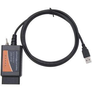Jeffergarden Adaptateur USB OBD2 pour lecteur de codes-barres ELM327, c&acirc;ble de diagnostic FORScan FoCCCus