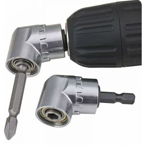 Tournevis Porte-Adaptateur 105 Degrés Perceuses à Angle Droit Pilote et Tournevis Adaptateur Renvoi d'angle pour Visseuse Hexagonal 1/4 ''