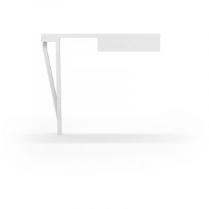 Table console, mod&egrave;le 733 collection AIRE, en h&ecirc;tre massif c&eacute;rus&eacute;, blanc