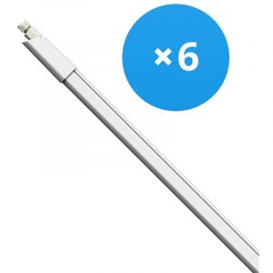Markenlos - Lot 6x R&eacute;glette led &Eacute;tanche 27W 2970lm - 840 Blanc Froid 150cm