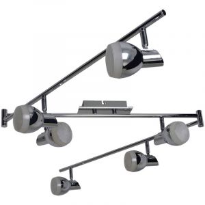 Naeve CHROMEY Barre de spots de plafond chrom&eacute;e 6xLED 3000K
