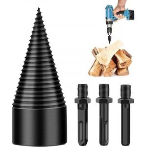[JAMAIS UTILISÉ]Fendeuse de bois thermique de 42 mm avec 3 poignées de perçage, fendeuse à buches, cône, fendeuse de bois de chauffage, fendeuse