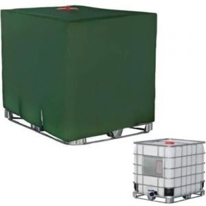 B&acirc;che de R&eacute;servoir d'eau, Bache pour Cuve IBC 1000 L, 210D Imperm&eacute;able Bache Protection Cuve, Vert Housse Cuve Anti-poussi&egrave;re Anti UV Anti-Pluie