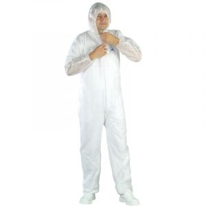 Coverguard &ndash; Combinaison de protection blanche SPP 40 g/m&sup2; &ndash; Taille XXXL &ndash; Protection limit&eacute;e contre &eacute;claboussures &ndash; Cagoule et &eacute;lastiques de serrage
